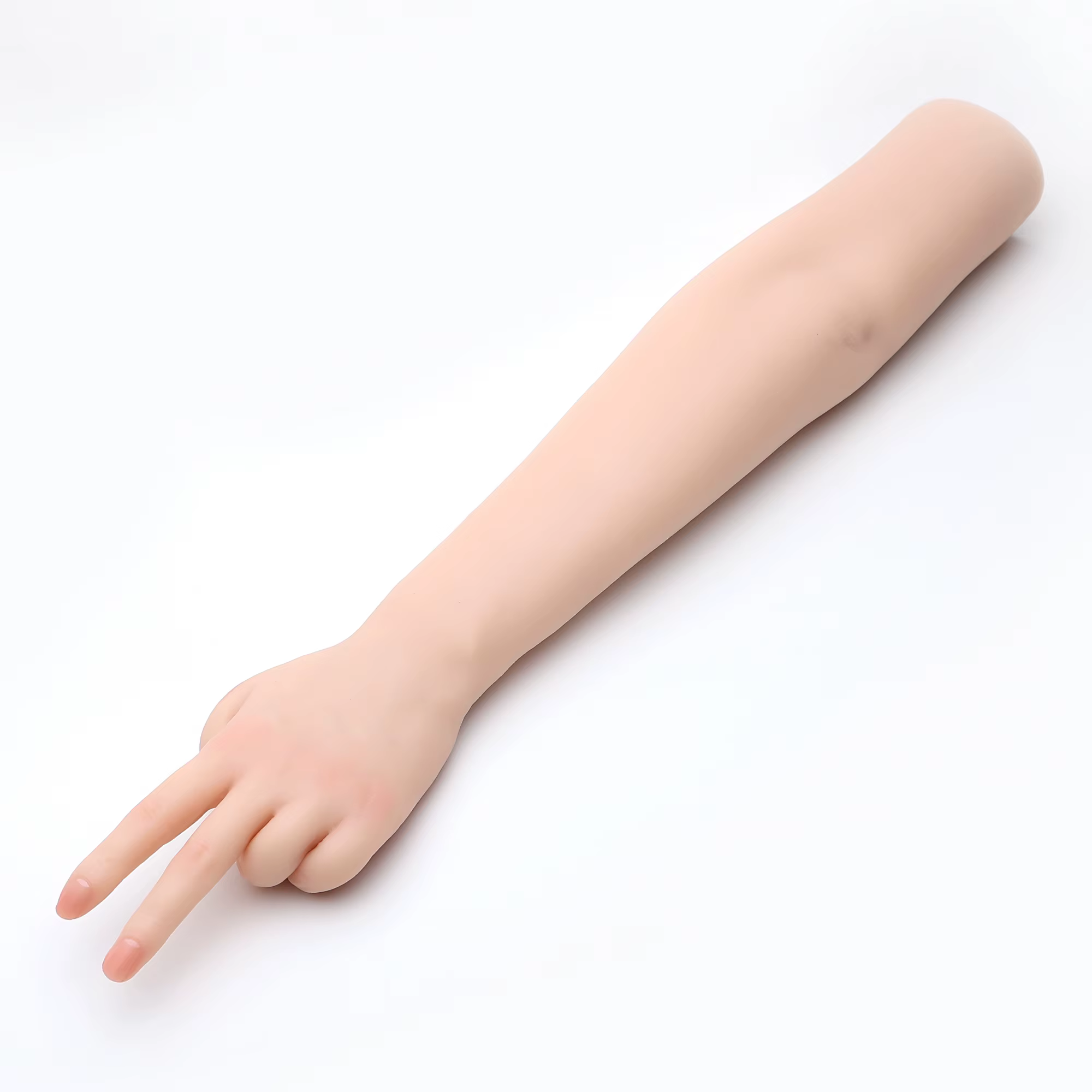 Modèle de main prothétique en Silicone, bras pliable pour accessoires de Film, pratique des faux ong