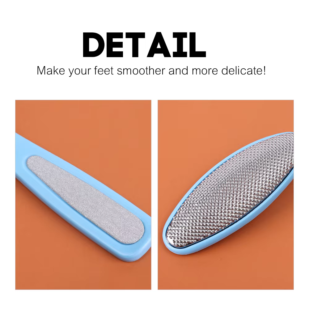 Limes à pieds à Double tête, brosse professionnelle pour l'élimination des peaux mortes, dissolvant 
