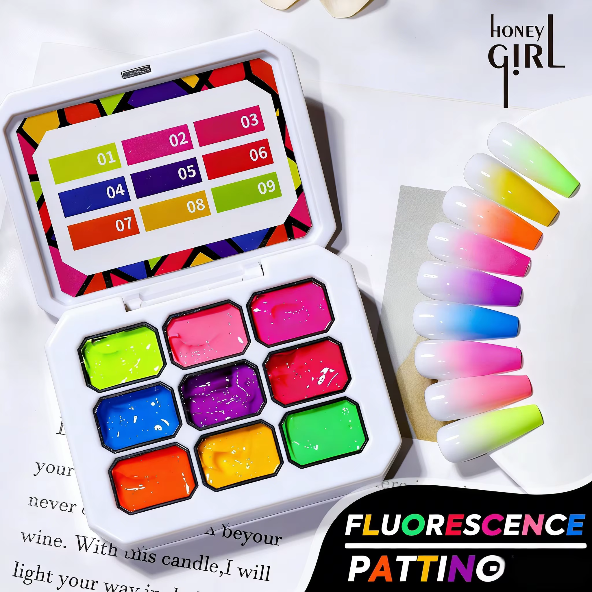 Gel pour ongles Y2K, série Dopamine arc-en-ciel, brillance à haute saturation, Nail Art LED, concept