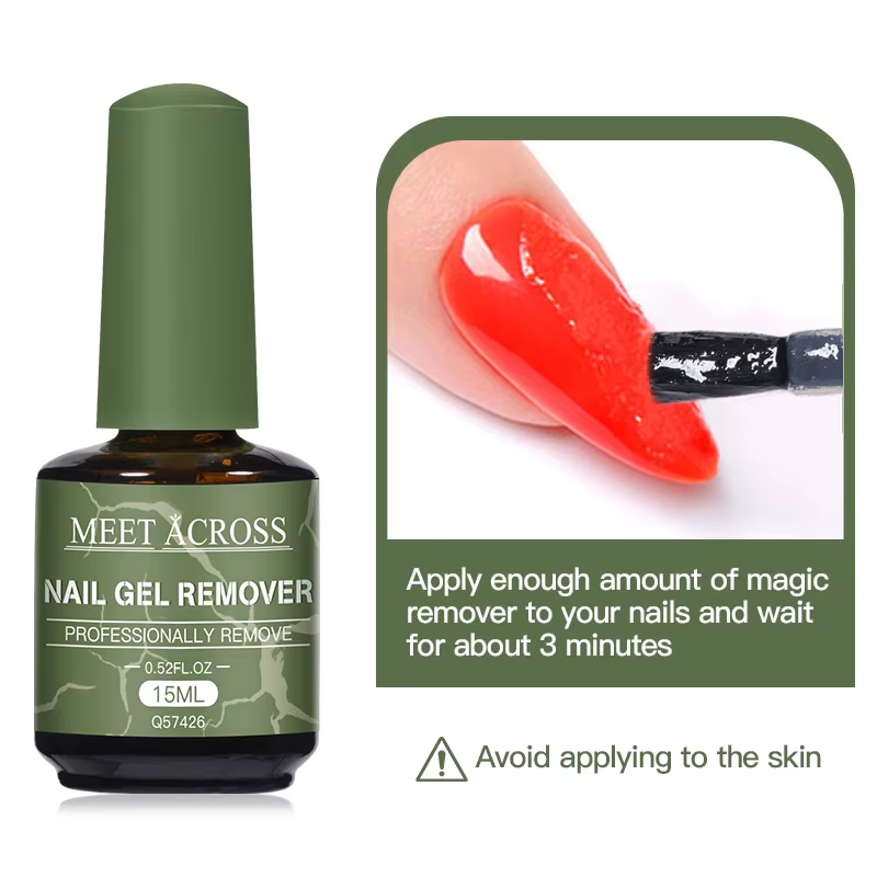 1/4 bouteille de vernis à ongles dissolvant de Gel à tremper 3 Minutes élimine rapidement et facilem