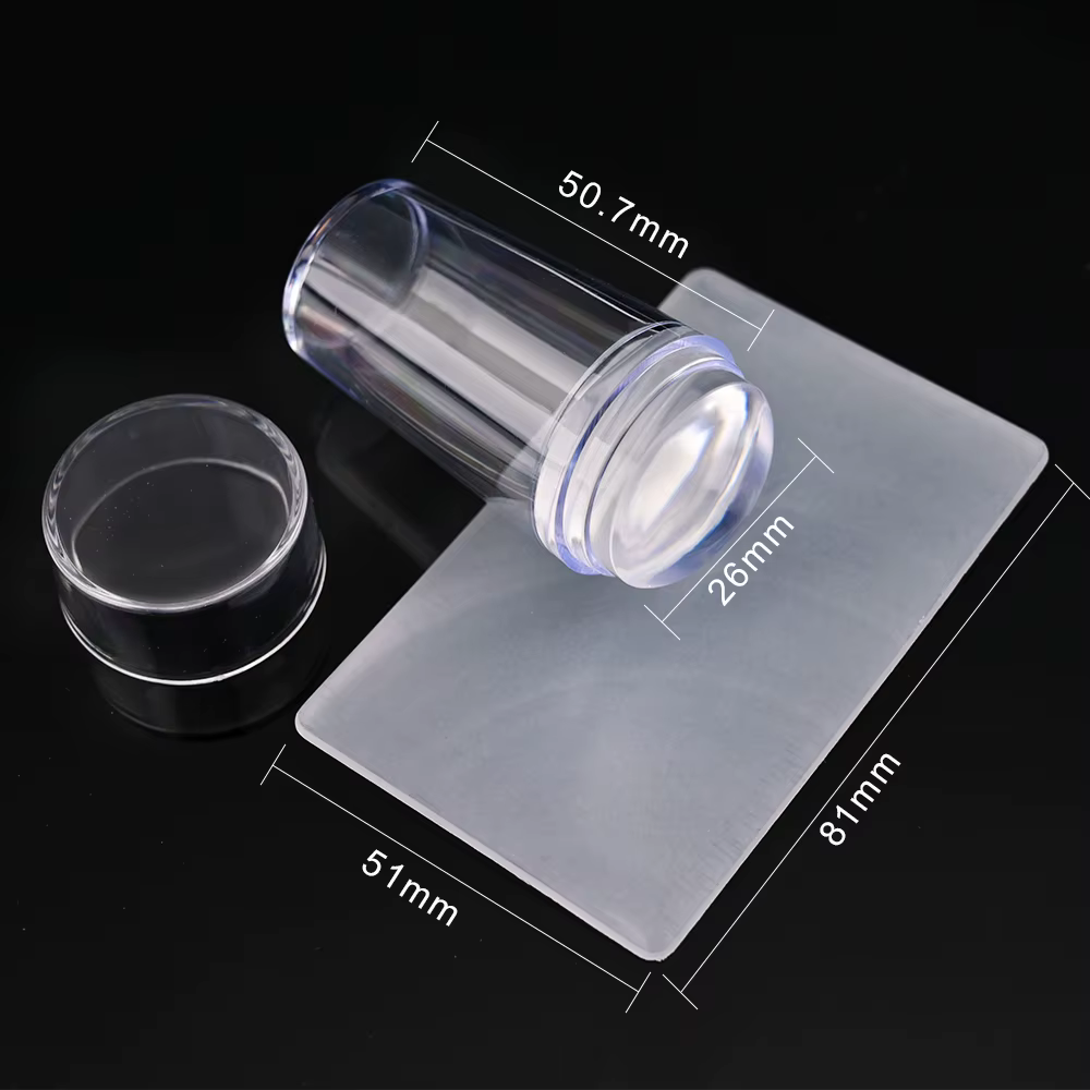 Plaque de tamponnage pour ongles à pois et lignes rayées 14,5*9,5 cm, modèle multi-tailles pour poin