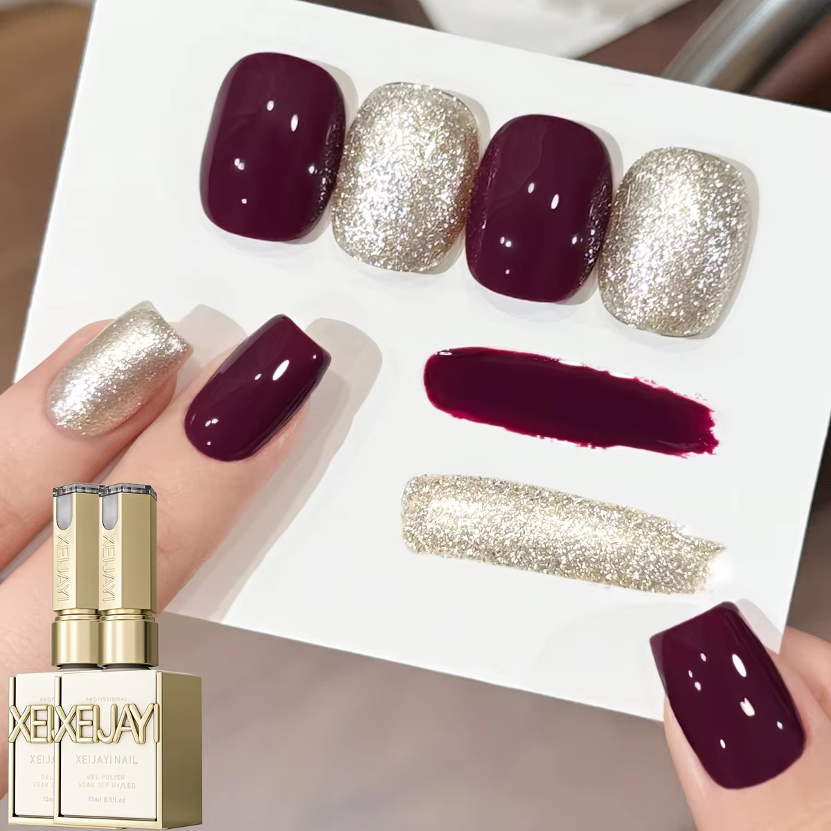 Nouvelle Collection Printemps 2025 – Kit de 2 Couleurs de Gel UV/LED pour Ongles 15ml – Idéal pour S