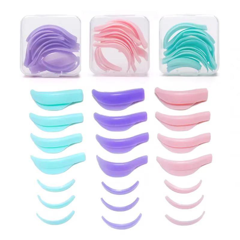 Recyclage 3D cils recourbe tiges bouclier cils Extension fournitures 7 paires par boîte Silicone cil