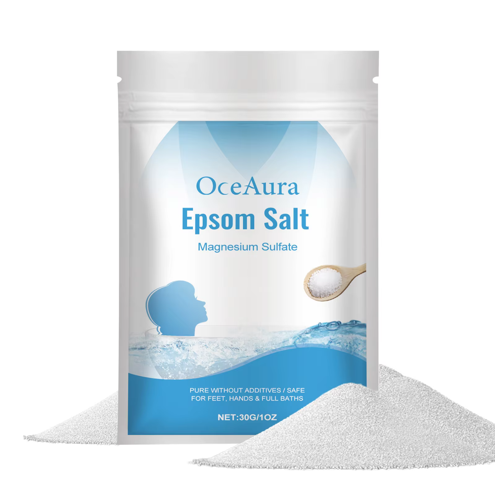 Sel d'Epsom pur, sulfate de magnésium pour bain de pieds, de mains et de corps entier, apaisant, rel