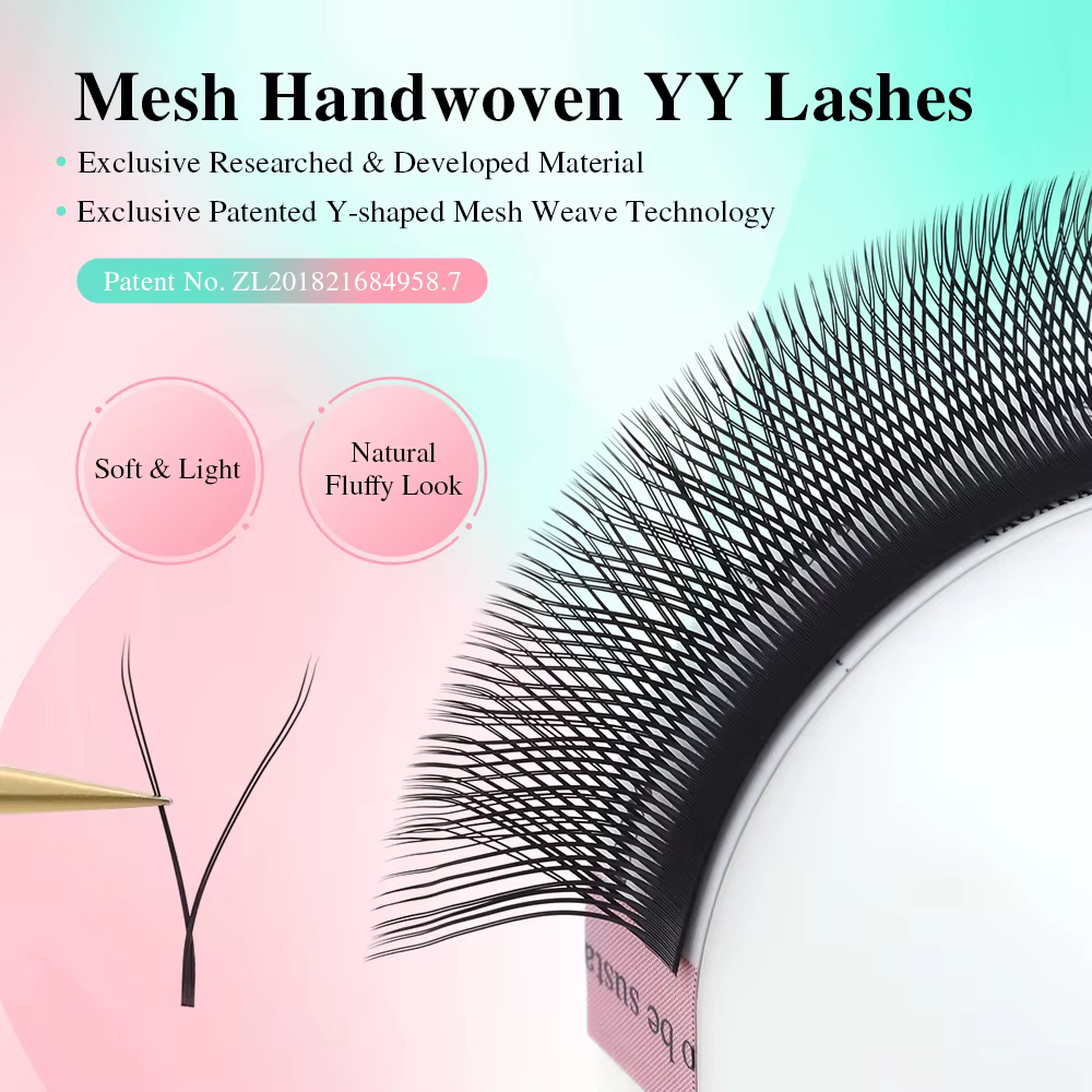 NAGARAKU YY forme Double/trois pointes fendues Triple haut entrelacé racine Extensions de cils cils