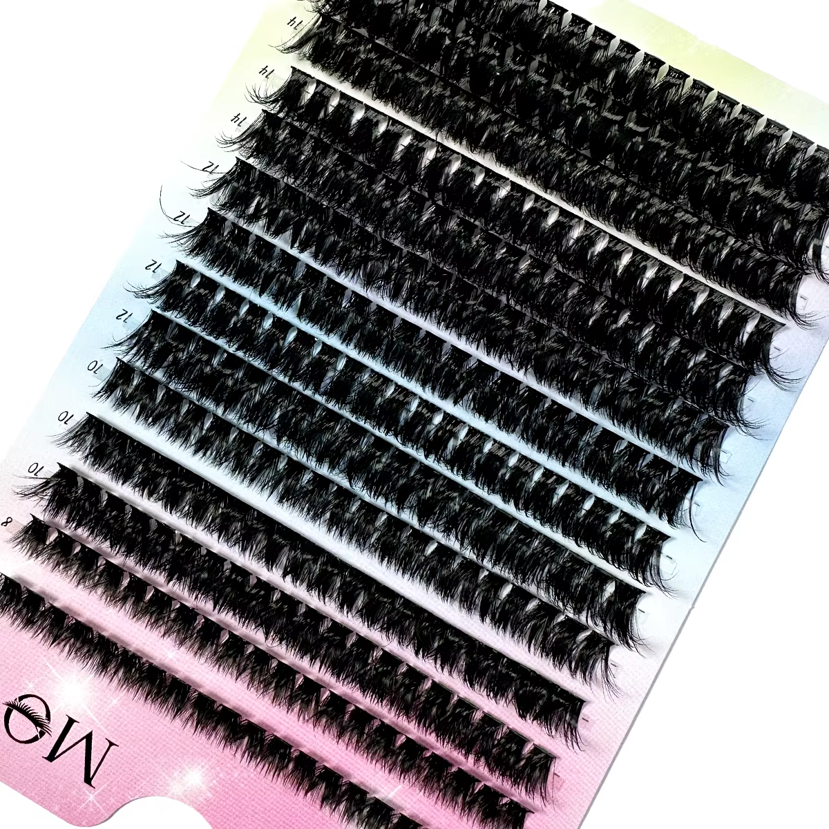 280Ps bricolage 5D grappes de cils moelleux 80D grappes de cils épais D Curl cils individuels vapore