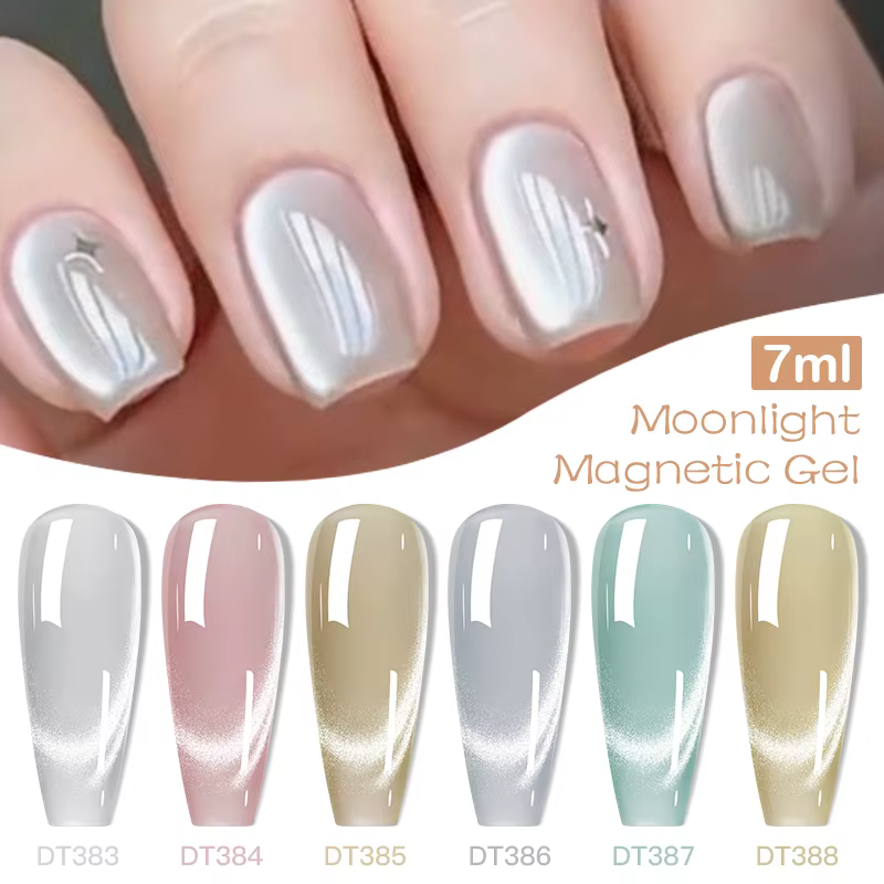 Vernis à ongles magnétique chat 140 couleurs, 7ml, holographique scintillant, galaxie LED UV, vernis