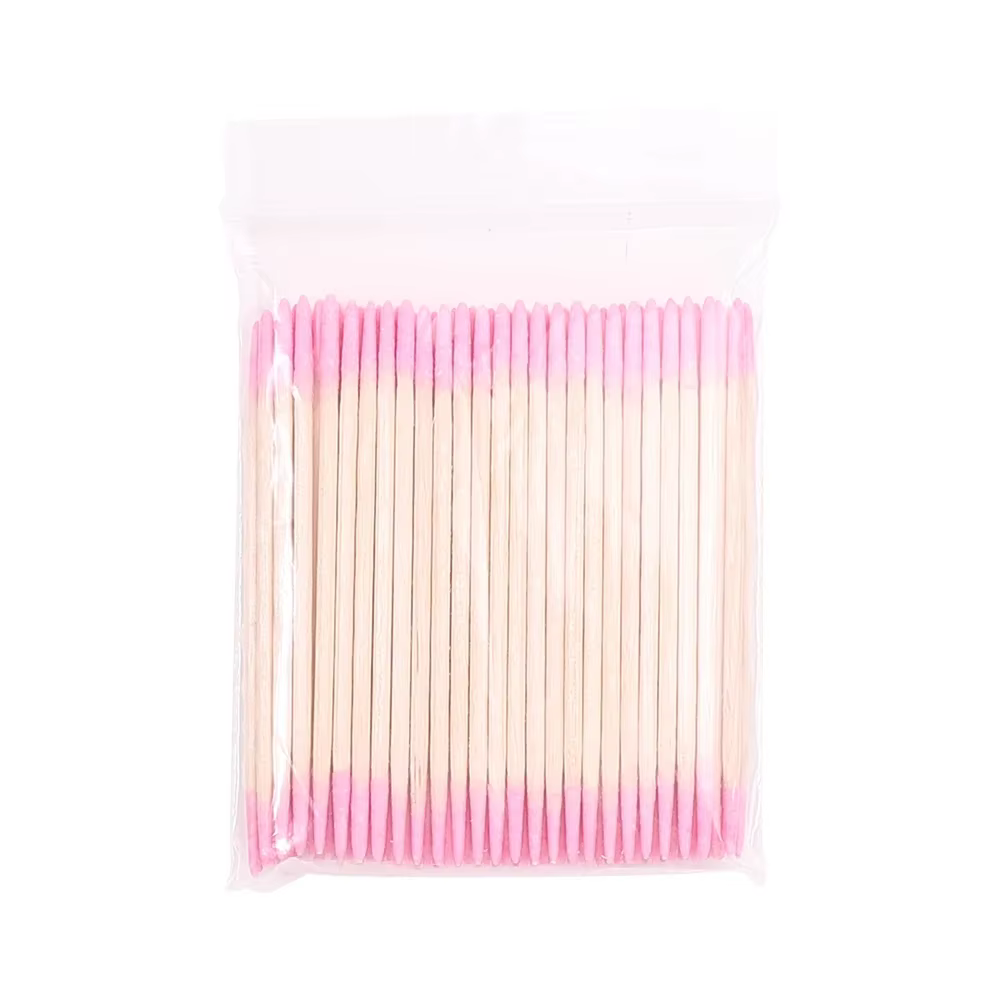 Coton-tige pour ongles en bois, 1/2/5/10 pièces, bâtons propres, pointe de bourgeon, tête en coton e