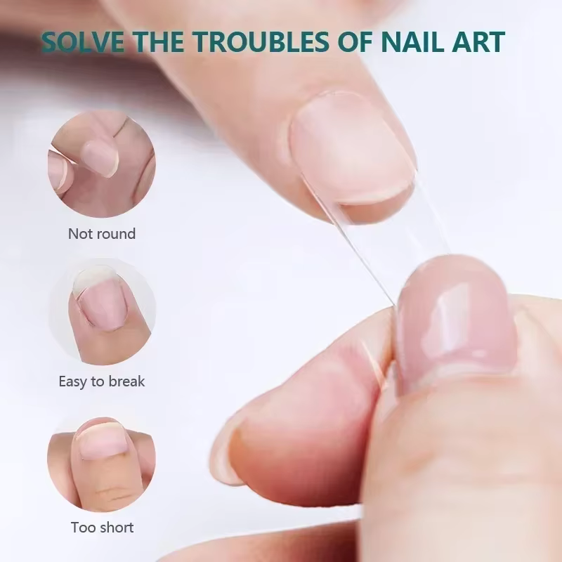 NAILPOP-Faux Ongles pour Système d'Extension, Couverture Complète, Pression sur N64.Coffin, Gel Doux