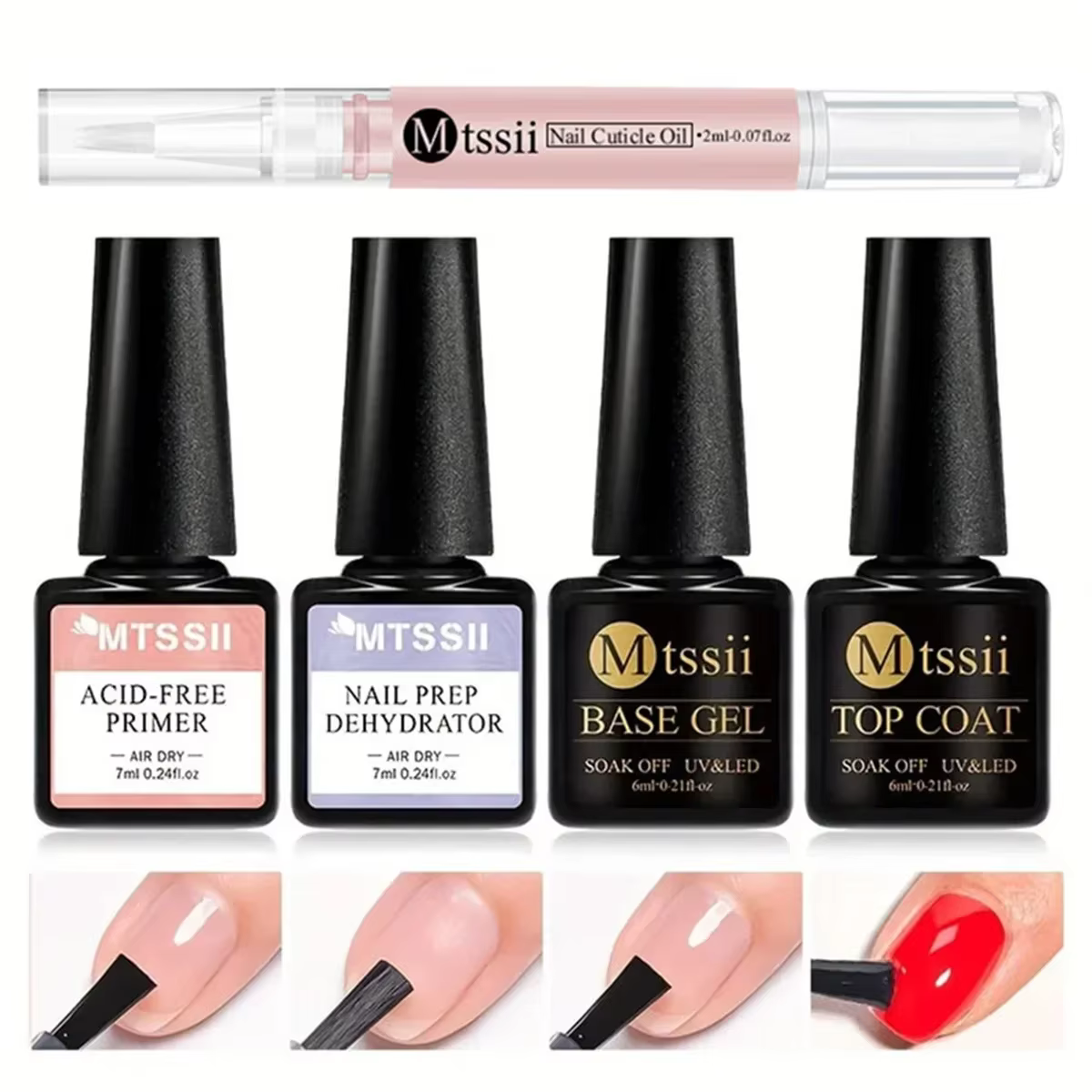 2/4/5 pièces acrylique sans acide apprêt à ongles préparation déshydrateur Gel vernis à ongles ensem