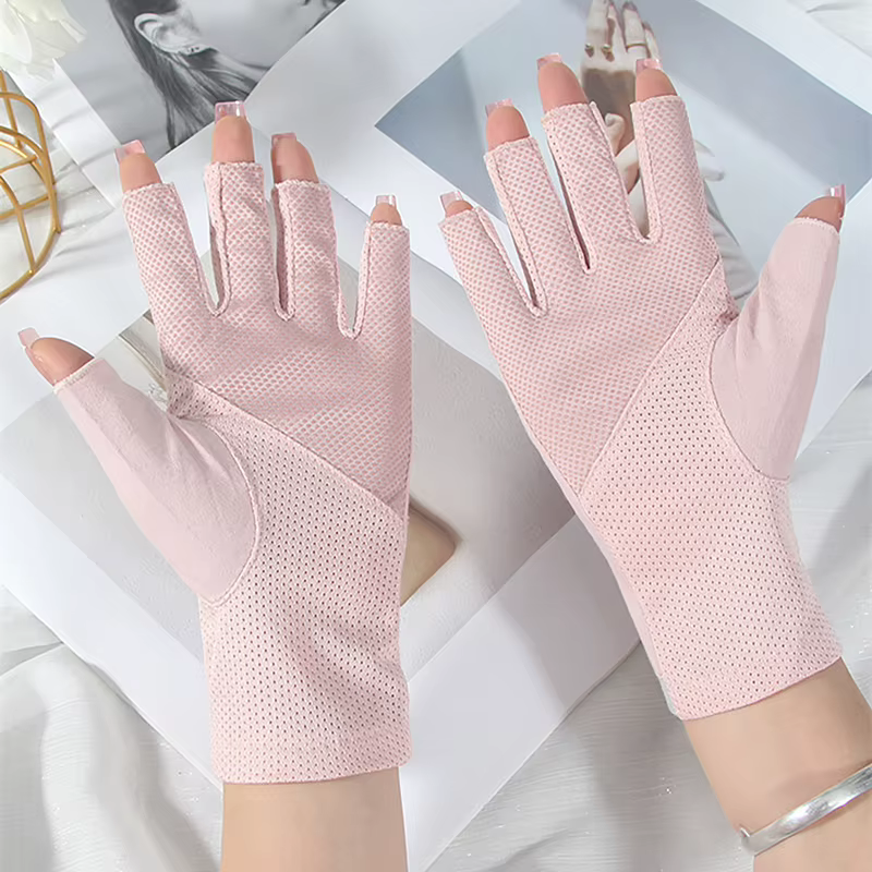 Gants anti-uv pour ongles, 1 paire, bouclier de Gel UV, sans doigts, outils de manucure, Nail Art, l