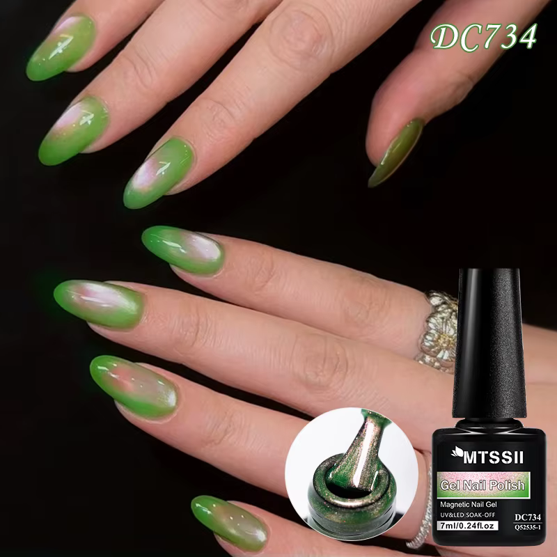 MTSSII 7ml goyave chat vernis à ongles magnétique doux vert émeraude vernis à ongles longue durée UV