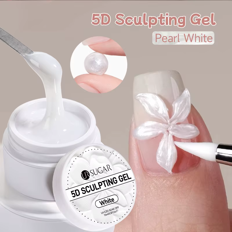 UR SUGAR 15ml Gel Sculptant 5D pour Extension Rapide des Ongles, Non Collant, Longue Durée, pour la 