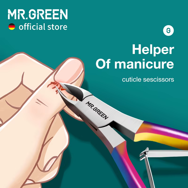 MR.GREEN-Coupe-ongles coloré, ciseaux de manucure, tondeuse, dissolvant de peau de fréquence, acier 