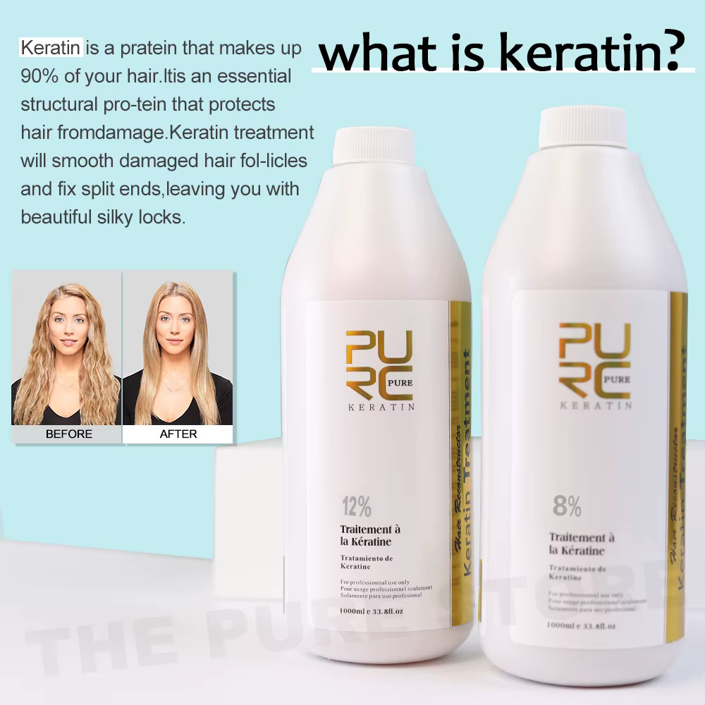 PURC 12% kératine lissante traitement des cheveux élimination des crépus kératine brésilienne pour c