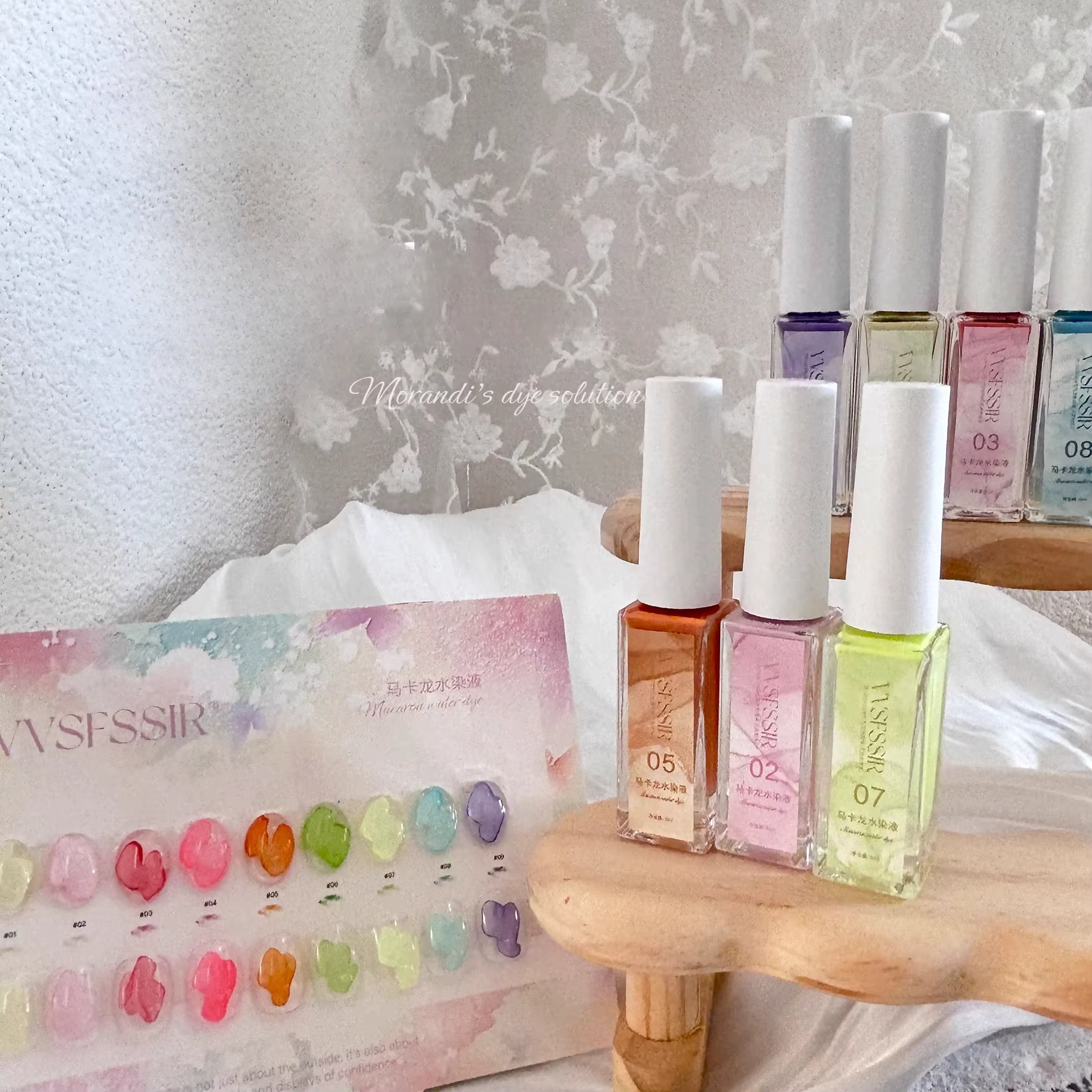 Macaron floraison vernis à ongles marbre encre à ongles teinte Gel aquarelle encre Nail Art Semi Per