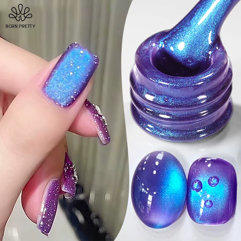 BORN PRETTY 10ml myrtille chat Gel magnétique vernis à ongles série fruits d'été vert bleu violet Ge