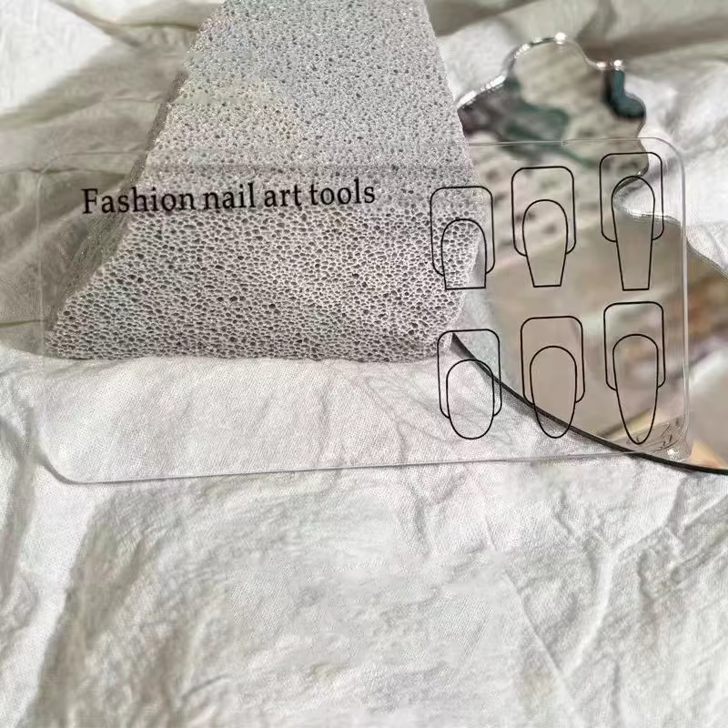 Palette de pratique de formation en acrylique pour Nail Art, réutilisable, Transparent, épais, ligne