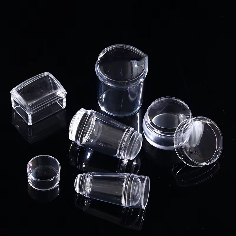Kit d'estampage pour vernis à ongles en Silicone Transparent, modèles de pochoirs pour manucure fran