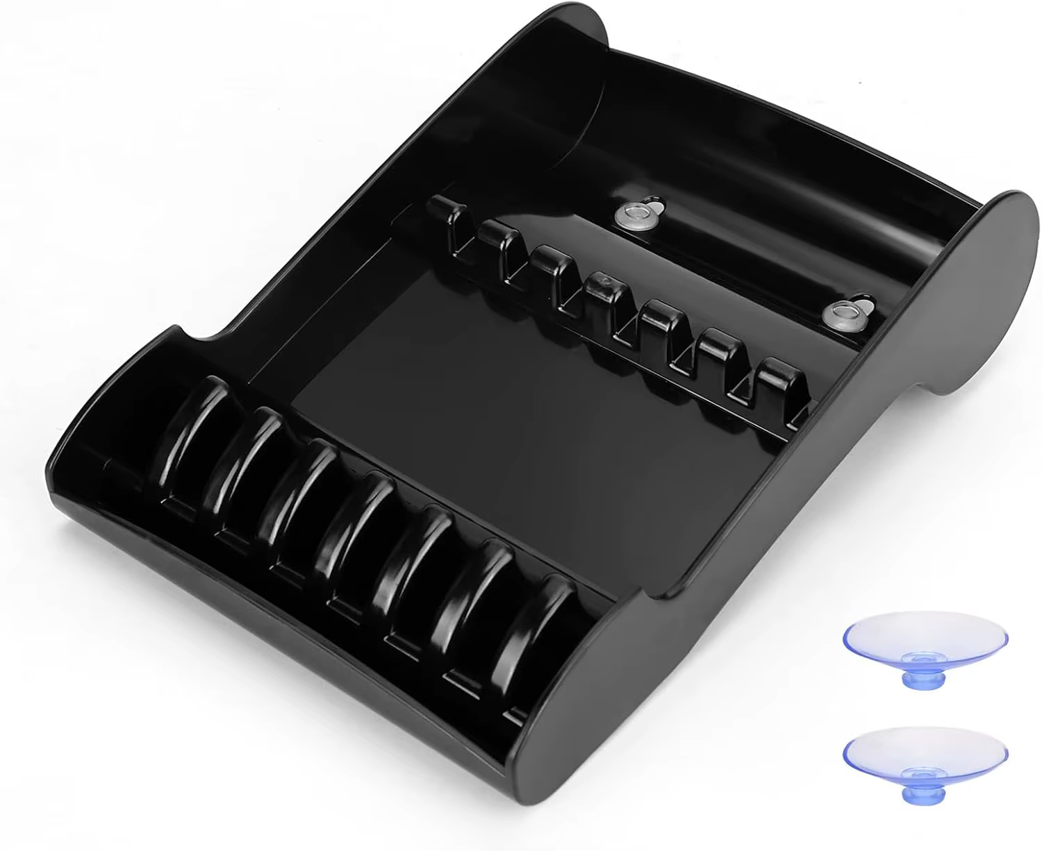 Support de Rangement pour Ciseaux de Salon avec Ventouse, 6 Emplacements, Organisateur de Ciseaux de