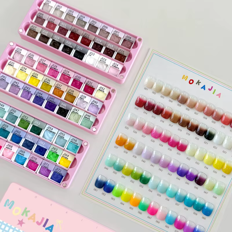 3 Boîtes de Gel de Peinture Pat pour Décoration d'Ongles, Vernis à Ongles Solide, Gel Dégradé, Tenda