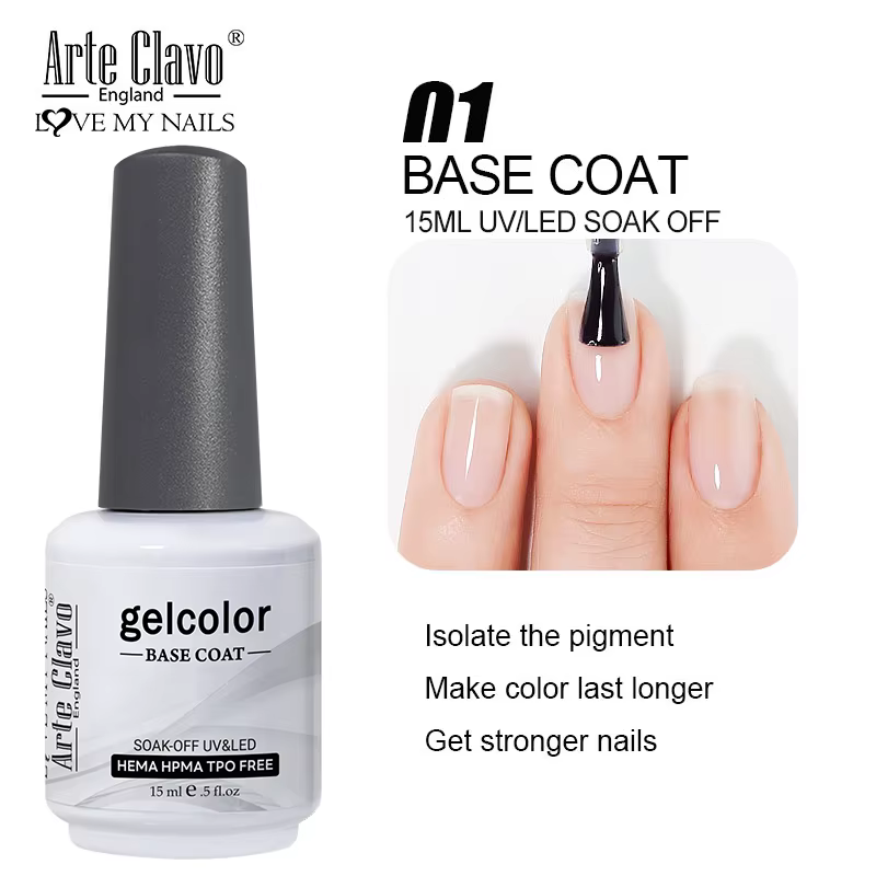 Arte Clavo 15ml Vernis à ongles gel sans HEMA ni TPO, couleur magnifique, semi-permanent, UV LED, à 