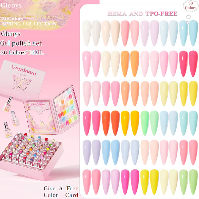 Gel vernis à ongles Glenys 36 couleurs, populaire sur les réseaux sociaux, toutes saisons, couleur u