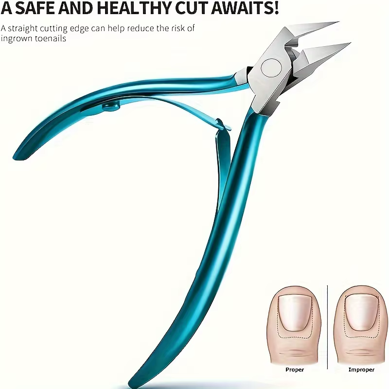 Coupe-ongles pour ongles incarnés épais, large ouverture, antidérapant, à Long manche, 1 pièce