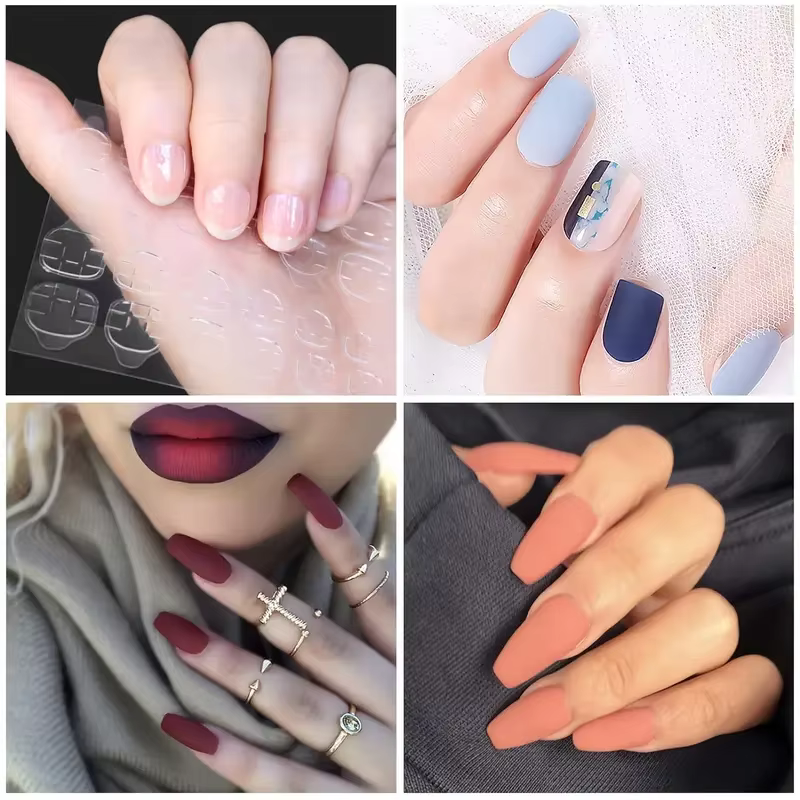Bâton de gelée pour ongles, adhésif Double face Transparent sans trace, colle Invisible, feuille adh