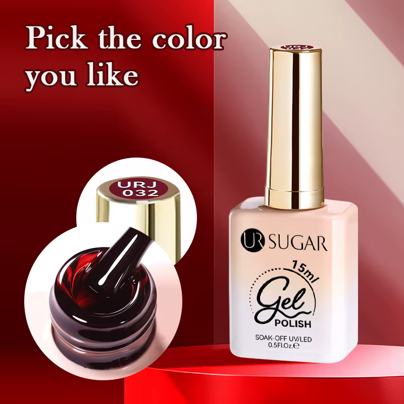 UR SUGAR 15ml vernis à ongles Gel gelée rouge sang couleur translucide cristal nu Gel vernis à ongle