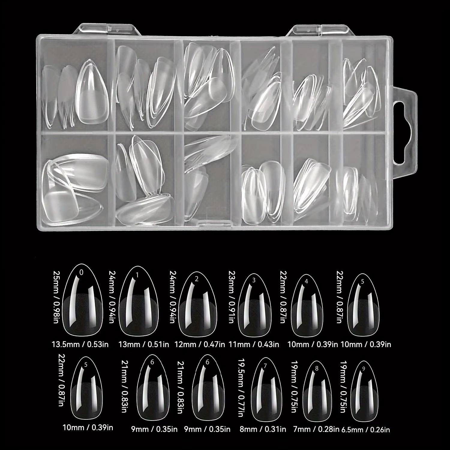 120 pièces pointes d'ongles courtes en amande pointes d'ongles claires faux ongles en acrylique pré-