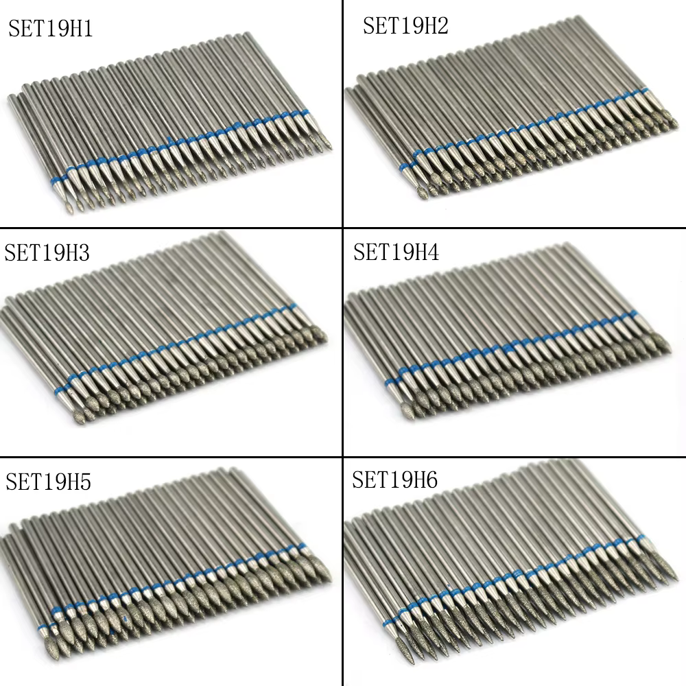 Perceuse à ongles en diamant, ensemble d'embouts de nettoyage des cuticules, fraise pour manucure, a