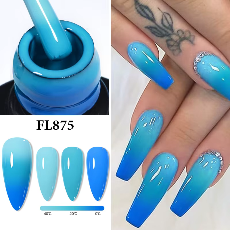 Vernis à ongles Gel thermique 10ml, 3 couches de température, changement de couleur, vernis Gel UV, 