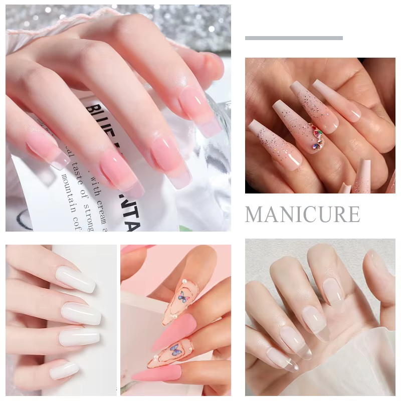 Liquide cristal de 40ml avec ensemble de poudre acrylique de 45ml, Kit de poudre acrylique transpare