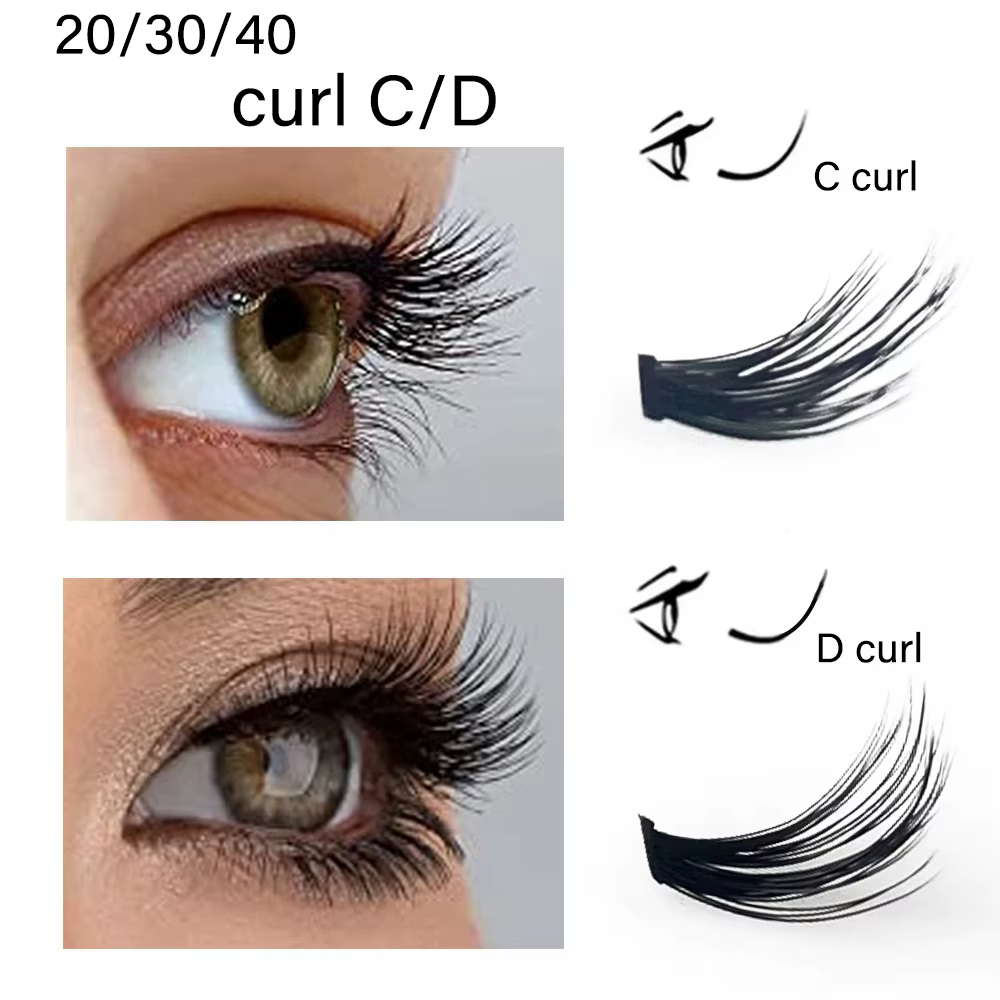 40D/30D/20D cils de vison 1 boîte/60 paquets extension de cils naturels 3D russie cils individuels g
