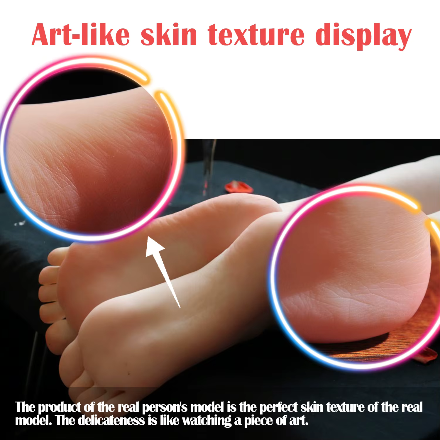Mannequin pied femme faux ongles pratique pied fétiche réaliste Silicone pieds modèle pour pipe chau