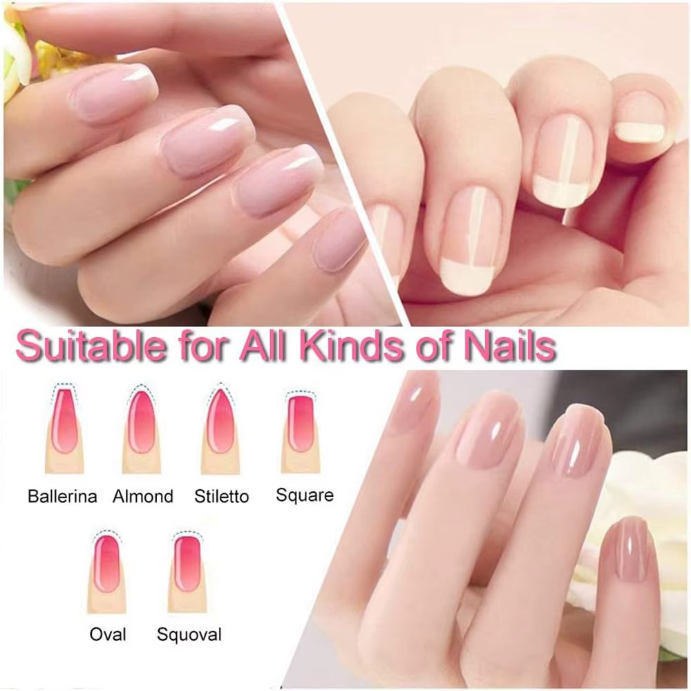 Limes à ongles en verre, 5 pièces, pour ongles naturels, Double face, gravés ombrés, voyage, outils 