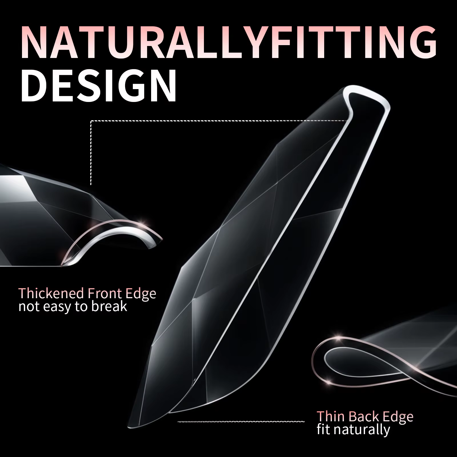 Nouveau 120/140 pièces carré amande cercueil ongles Extension conseils naturel clair couverture comp