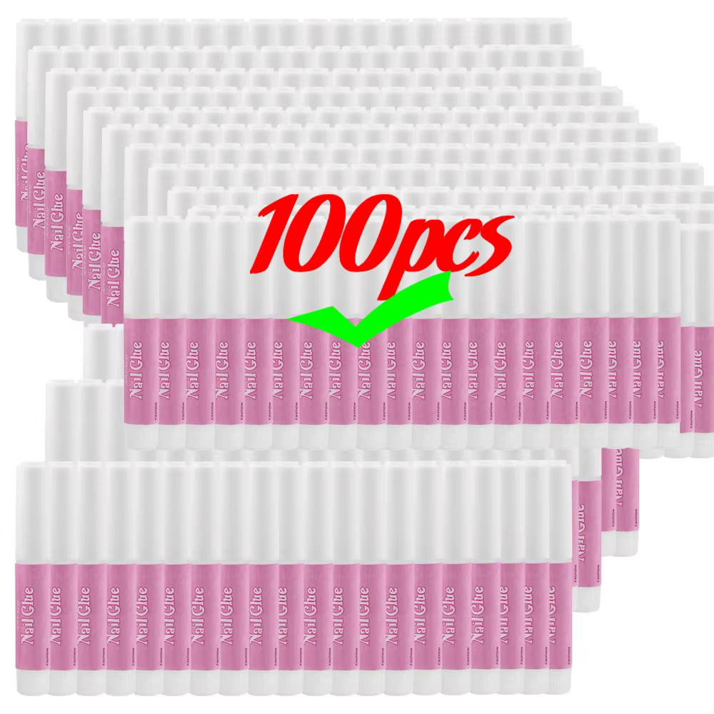 Mini colle à ongles pour pointes d'ongles en acrylique, 100/50 pièces, colle Super adhésive pour str
