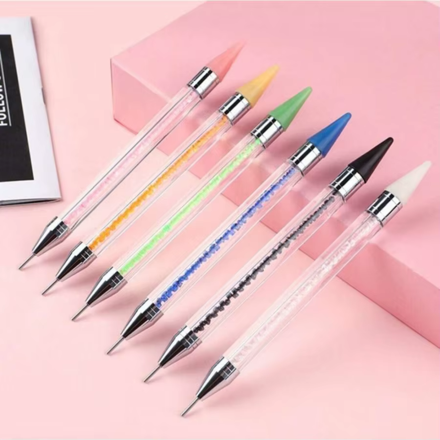 Stylo à points pour sélecteur de strass, pierres précieuses à double extrémité, cristaux, goujons, c