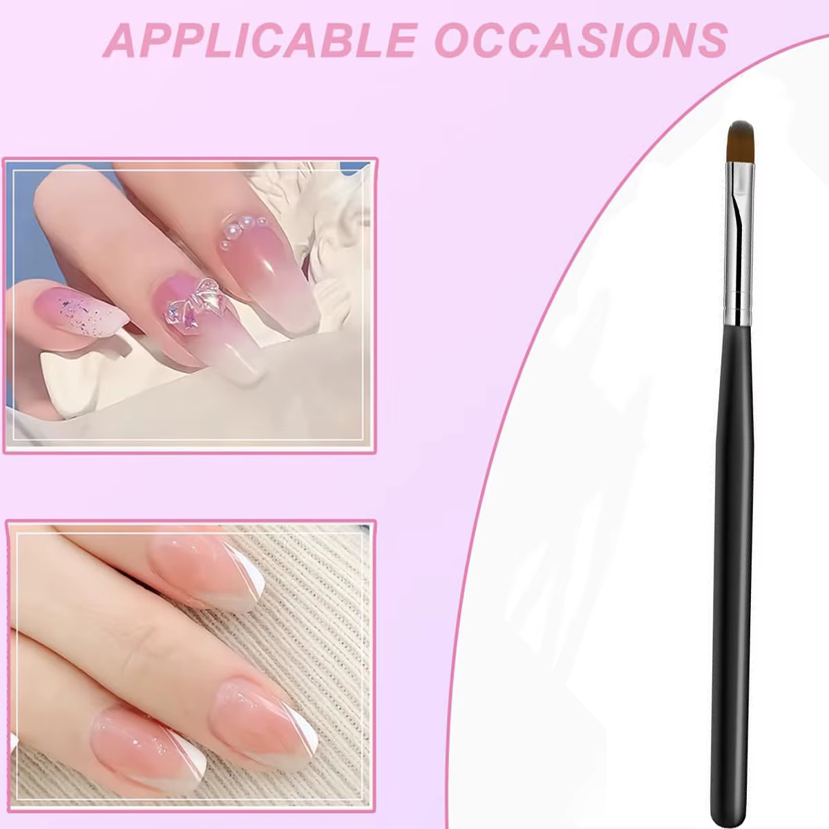 Brosse de peinture à ongles à tête ronde, stylo de photothérapie, Gel UV acrylique, dessin, outil de