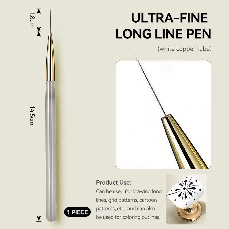 Brosse professionnelle pour Nail Art, pointe de peinture, dessin, sculpture, stylo à points, doublur