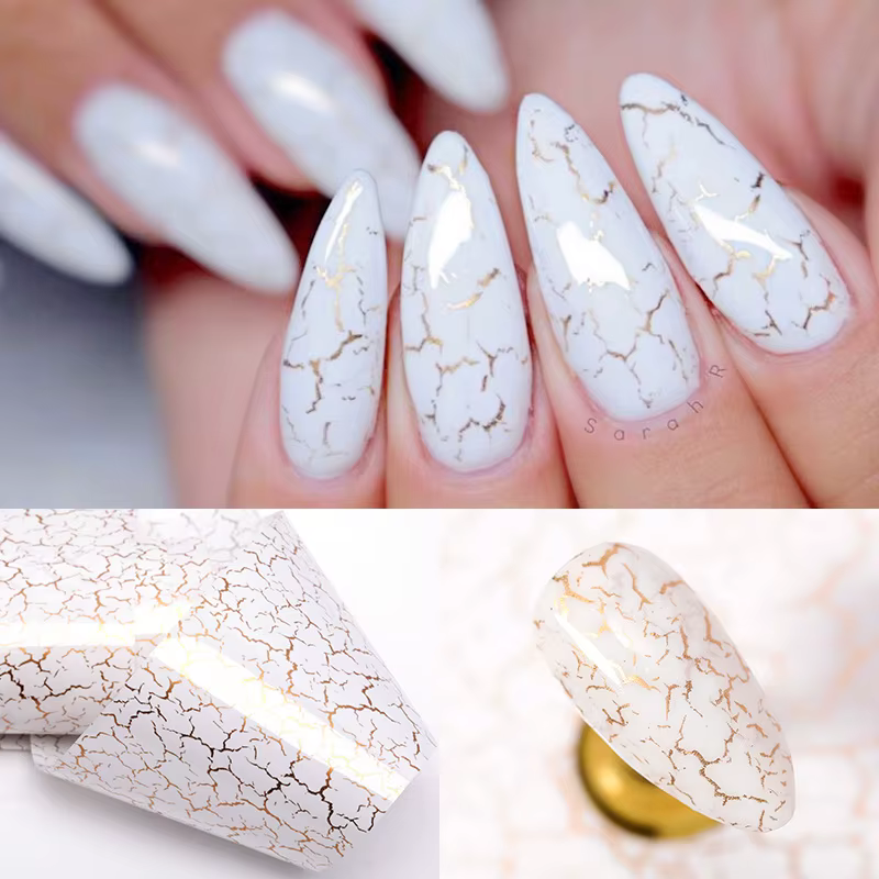 nail art stickers ongle nails art accesoires manucure Autocollants pour ongles motif marbre, feuille
