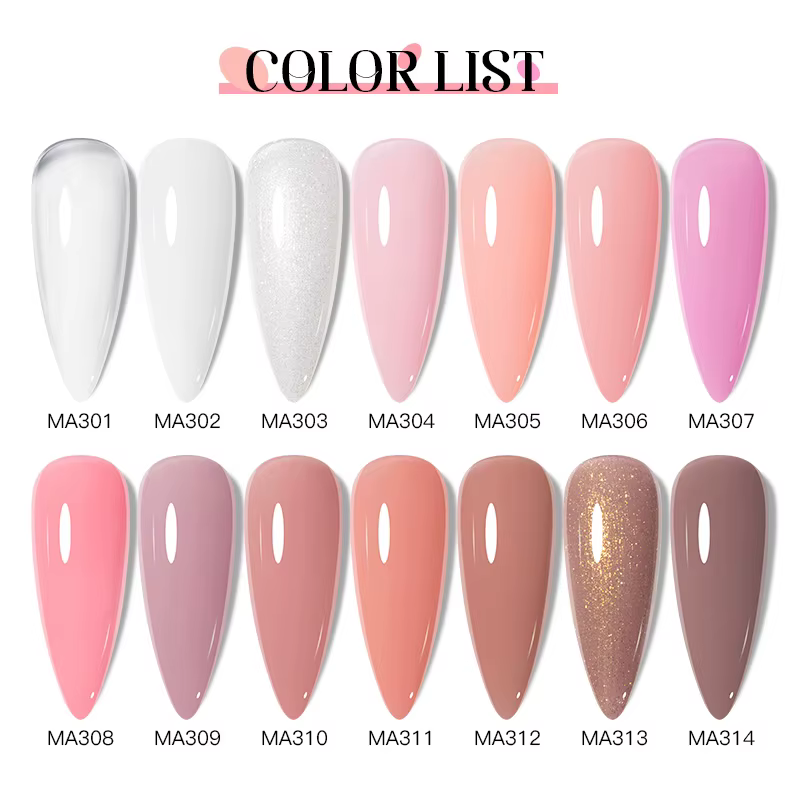 Vernis à ongles Gel Base en caoutchouc nu 2 en 1, Semi-Permanent, coloré, UV LED, pour manucure, ver