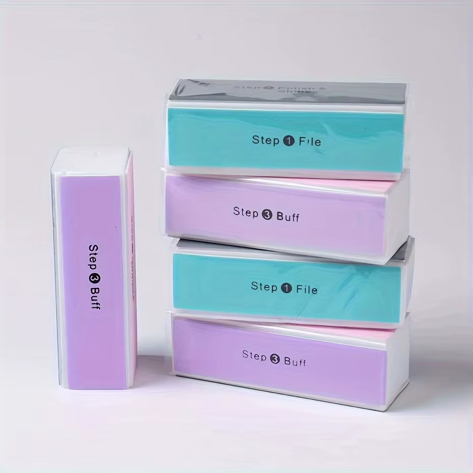 Bloc tampon à ongles 4 voies bloc de polissage coloré brillant polisseuse lime de polissage des ongl