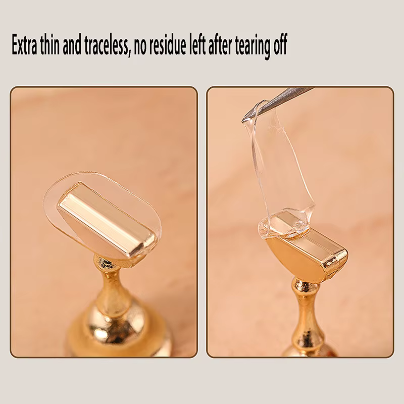 Ruban adhésif Double face Transparent sans trace pour faux ongles, présentoir, outils, bande de manu