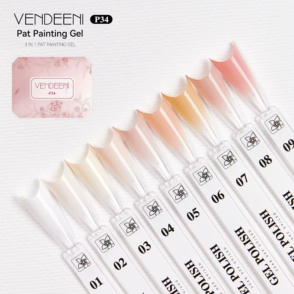 Vendeeni 9 grille nu rose tapotements Gel vernis à ongles TPO HEMA FREE UV tremper Gel vernis florai