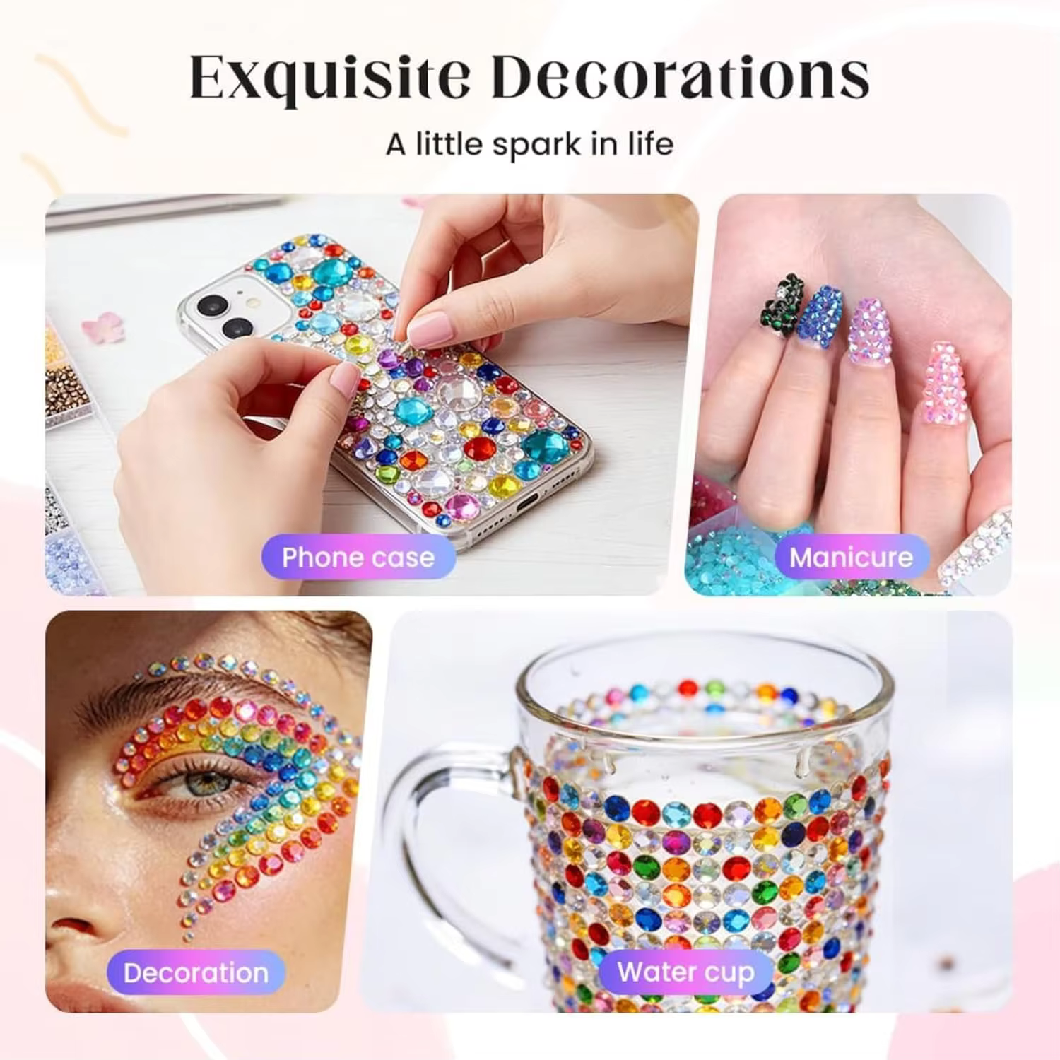 15000 pièces 3mm AB gelée ongles Strass résine dos plat coloré paillettes breloques accessoires bric