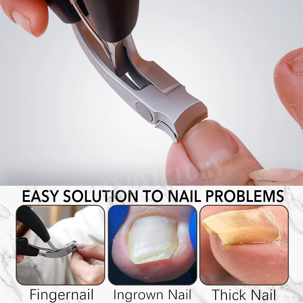 Coupe-ongles professionnel à tête coudée pour orteils incarnés, pour coupe-ongles épais avec receveu