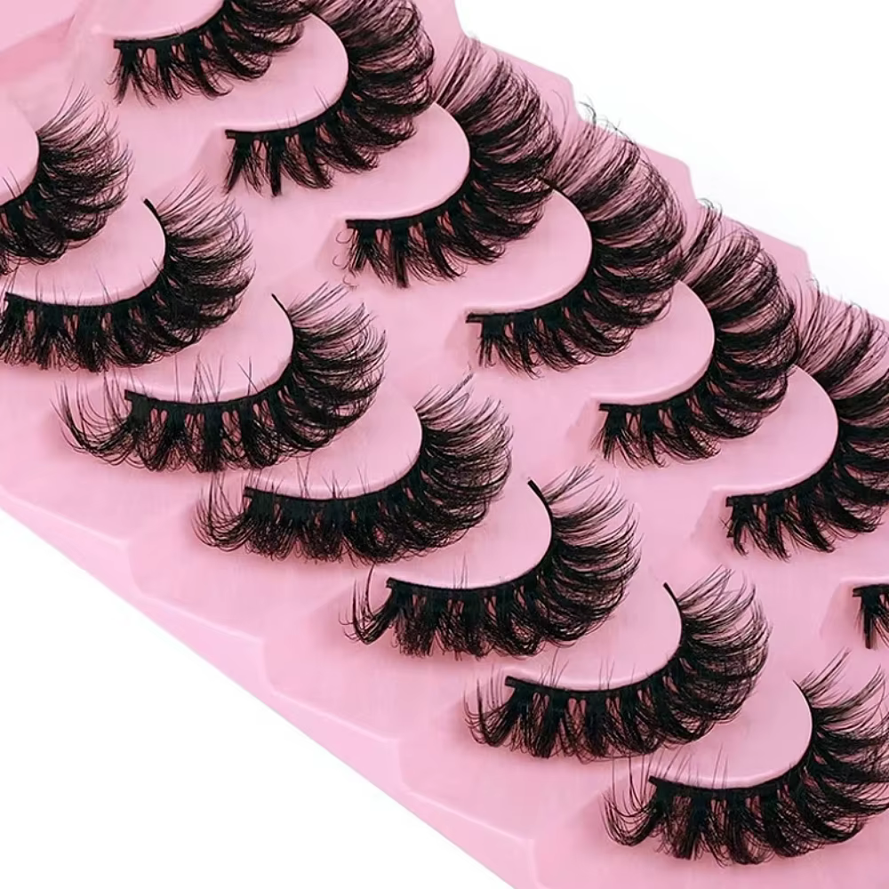 7 paires de faux cils cils vaporeux aspect naturel faux cils oeil de chat Faux vison bande moelleuse